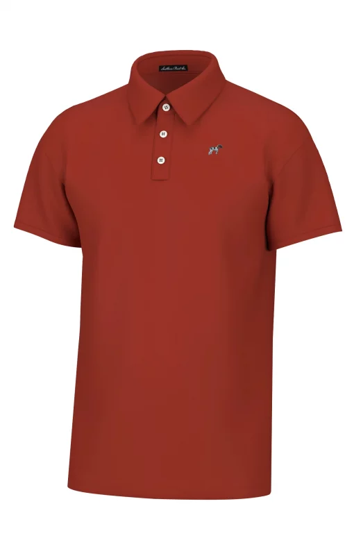 Southern Point Co. Maxwell Short Sleeve Polo Crimson