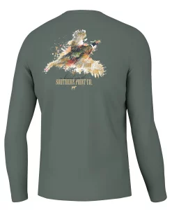 Southern Point Co. Splatter Series Pheasant Long Sleeve Tee