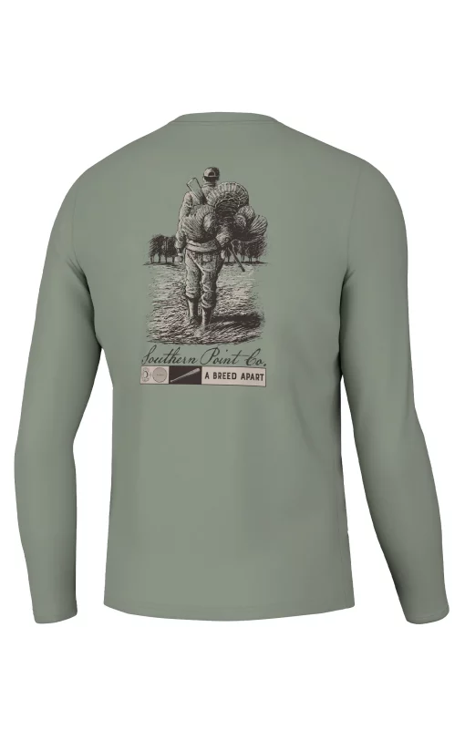 Southern Point Co. Turkey Design Long Sleeve Tee