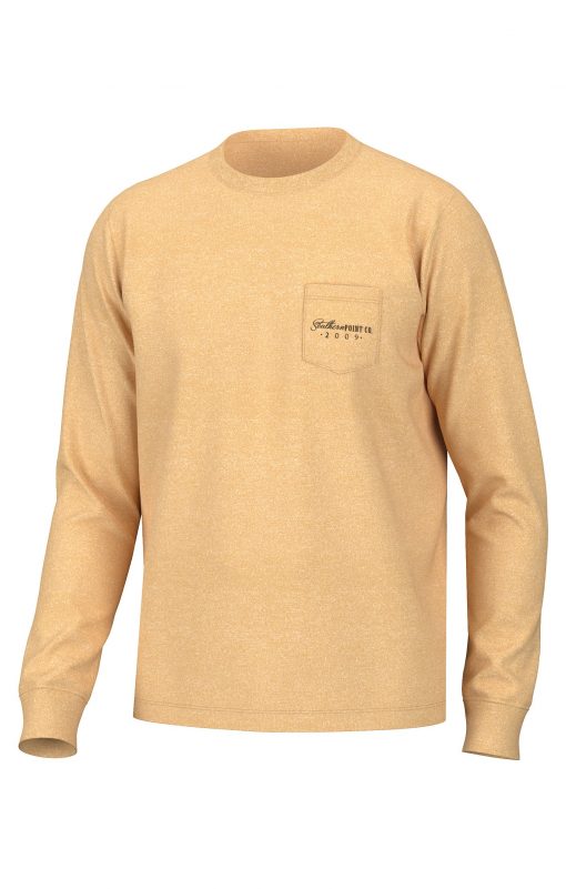 Southern Point Co. Shadow Greyton Long Sleeve Tee Honey Gold