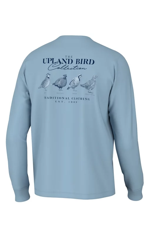 Southern Point Co. Upland Bird Collection Long Sleeve Tee Captain's Blue