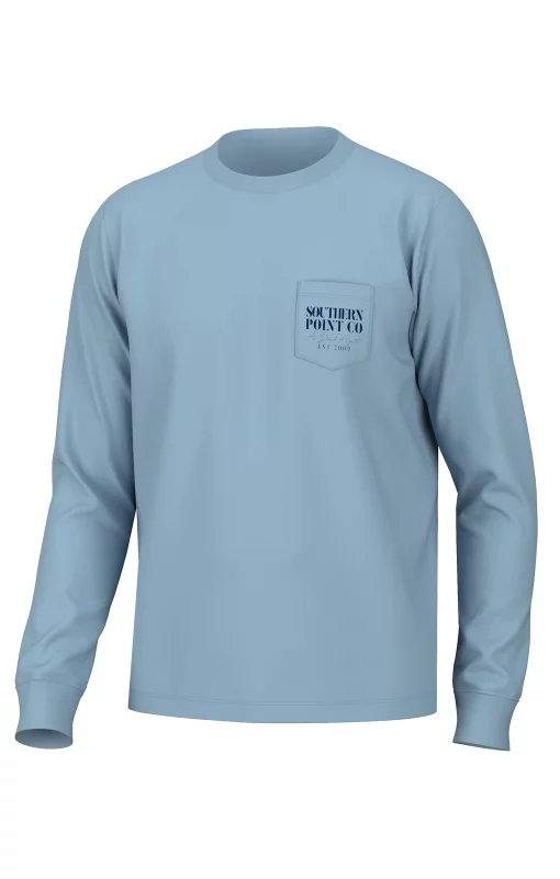 Southern Point Co. Upland Bird Collection Long Sleeve Tee Captain's Blue