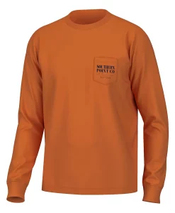 Southern Point Co. Upland Bird Collection Long Sleeve Tee Burnt Orange