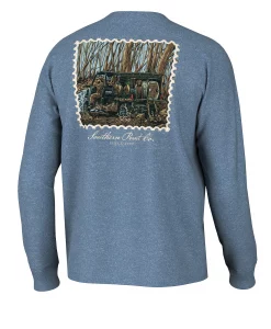 Southern Point Co. Kennel Up Long Sleeve Tee Captain's Blue