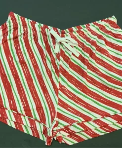 Southern Couture Christmas Stripes Lounge Shorts