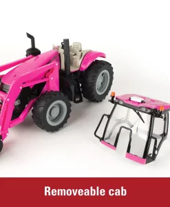 Tomy Big Farm 1:16 Case IH Magnum Pink Tractor With Loader And Lights & Sounds