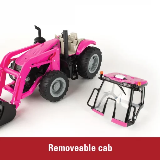 Tomy Big Farm 1:16 Case IH Magnum Pink Tractor With Loader And Lights & Sounds