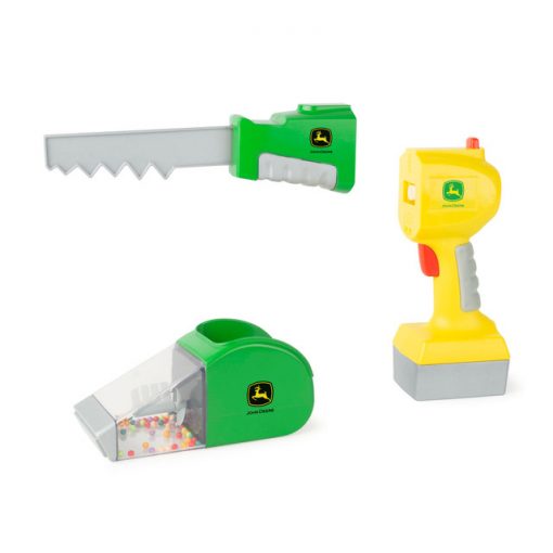 Tomy John Deere 2-in-1 Power Tool Toy With Toy Saw And Toy Vacuum #47614