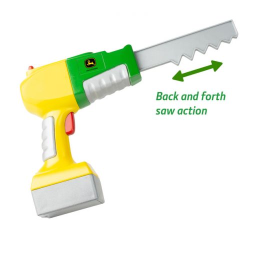 Tomy John Deere 2-in-1 Power Tool Toy With Toy Saw And Toy Vacuum #47614