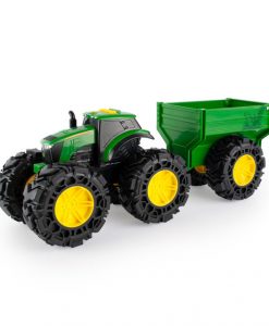 Tomy John Deere Monster Treads Tractor With Wagon #47353B