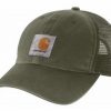 Carhartt Canvas Mesh-Back Cap - Basil #100286