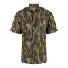 Drake Men's 8-Shot Flyweight Short Sleeve Shirt - Mossy Oak Original Bottomland #AD9500