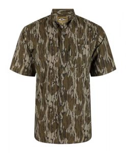 Drake Men's 8-Shot Flyweight Short Sleeve Shirt - Mossy Oak Original Bottomland #AD9500