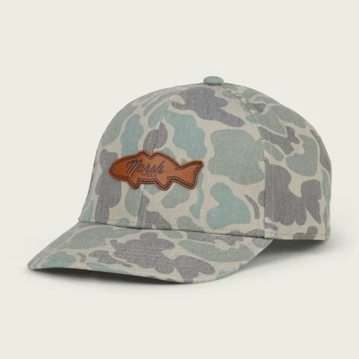 Marsh Wear RR Leather Hat - Green Camo #BWC3001