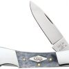 Case Knife Smooth Gray Bone Lockback Pocket Knife #C34205