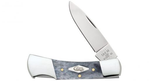 Case Knife Smooth Gray Bone Lockback Pocket Knife #C34205