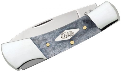 Case Knife Smooth Gray Bone Lockback Pocket Knife #C34205