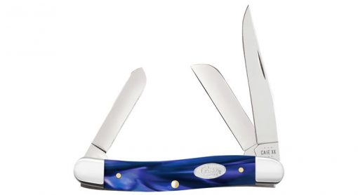 Case Knife Smooth Blue Pearl Kirinite Medium Stockman #23448