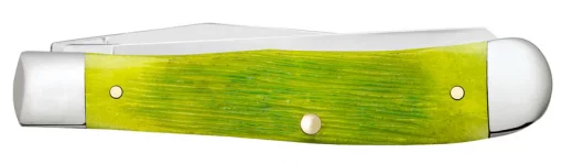 Case Trapper Barnboard Jig Lime Green Bone Stainless Steel Pocket Knife #61040