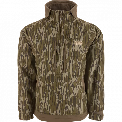 Drake MST Waterproof Fleece-Lined Quarter Zip Jacket - Mossy Oak Original Bottomland #DW2252