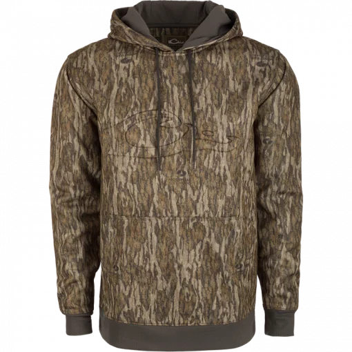 Drake Back Eddy Embossed Hoodie - Mossy Oak Bottomland #DW2298