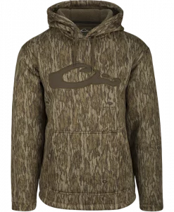 Drake LST Silencer Fleece-Lined Hoodie - Mossy Oak Bottomland #DW2880