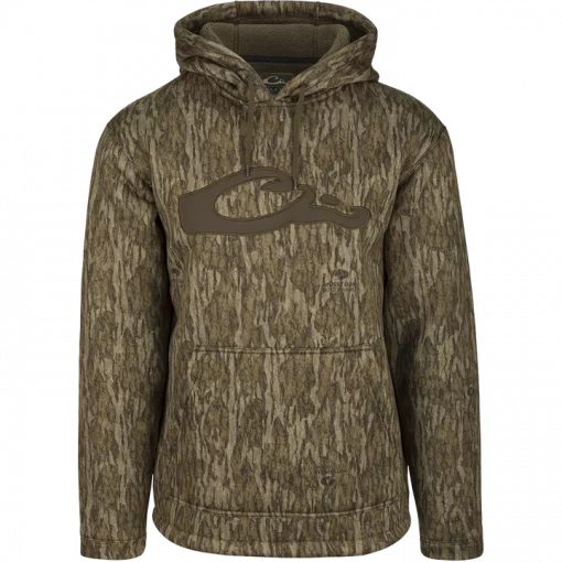 Drake LST Silencer Fleece-Lined Hoodie - Mossy Oak Bottomland #DW2880