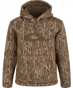 Drake LST Youth Silencer Hoodie - Mossy Oak Bottomland #DW2882