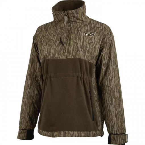 Drake MST Women's Eqwader Quarter Zip Jacket - Mossy Oak Bottomland #DW3720