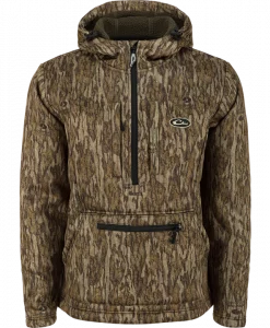 Drake Ultimate Wader Quarter Zip Hoodie - Mossy Oak Bottomland #DW7420