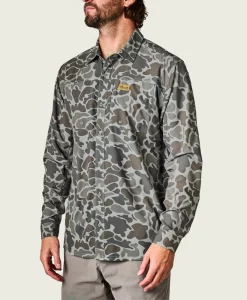 Marsh Wear Lenwood Hagood Long Sleeve Shirt - Dark Green Mallard Camo #MWW2022