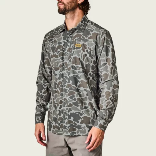 Marsh Wear Lenwood Hagood Long Sleeve Shirt - Dark Green Mallard Camo #MWW2022