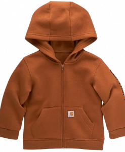 Carhartt Boys' Long-Sleeve Full-Zip Hooded Sweatshirt (Infant/Toddler) - Carhartt Brown #CP8575