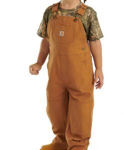 Carhartt Kids' Canvas Bib Overall (Infant/Toddler) - Carhartt Brown #CM8609