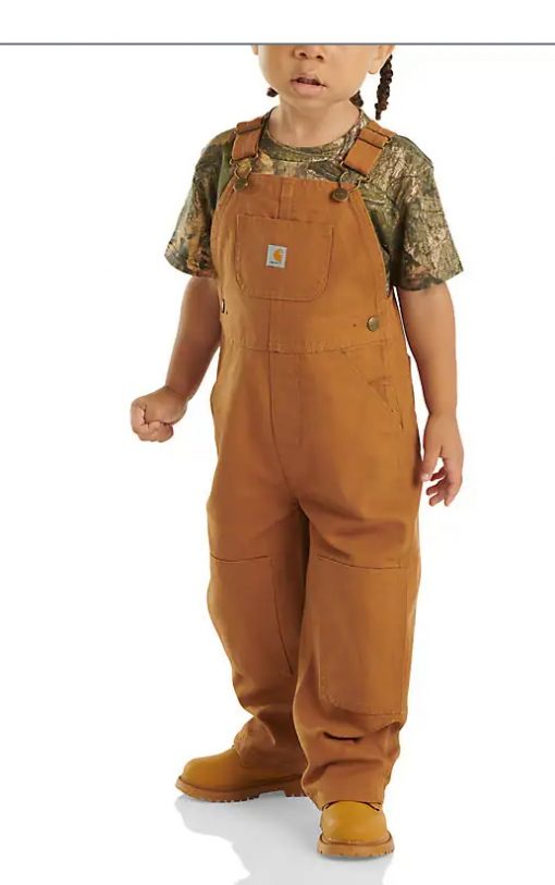 Carhartt Kids' Canvas Bib Overall (Infant/Toddler) - Carhartt Brown #CM8609