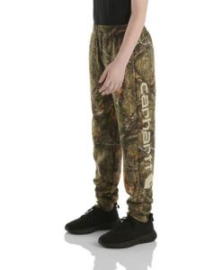 Carhartt Boys' Fleece Camo Logo Sweatpants - Mossy Oak Country DNA #CK8433