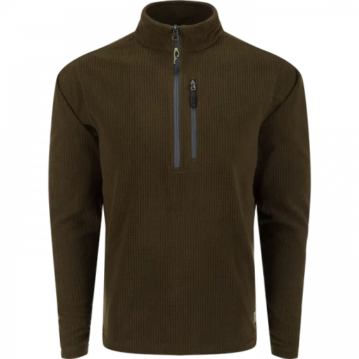 Drake Fall River Grid Fleece Half-Zip Pullover #DS2070