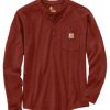 Carhartt Men's Thermal Pocket Henley Shirt - Iron Ore #104429