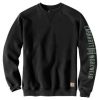 Carhartt Original Fit Midweight Crewneck Logo Graphic Sweatshirt - Black #104441