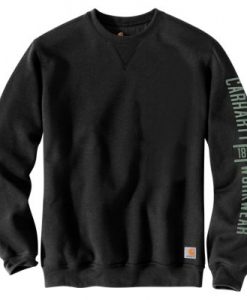 Carhartt Original Fit Midweight Crewneck Logo Graphic Sweatshirt - Black #104441