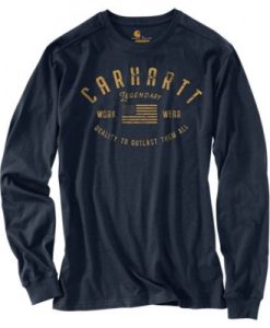 Carhartt Relaxed Fit Midweight Long-Sleeve Legendary Graphic T-Shirt - Navy #104439