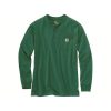 Carhartt Loose Fit Heavyweight Long-Sleeve Pocket Henley T-Shirt - North Woods Heather #K128