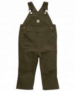 Carhartt Kids' Loose Fit Canvas Bib Overall (Infant/Toddler) - Olive #CM8757