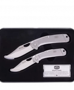 Buck Knives 788/789 Framelock Folding Knife Set With Gift Tin #CMBO238-C