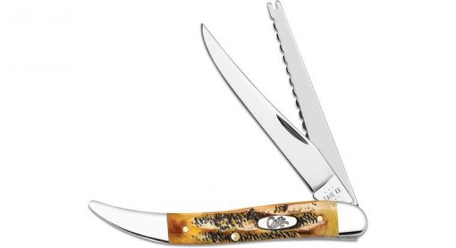 Case 6.5 Burnt Bone Stag Fishing Knife #65340