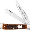 Case Russell Jigged Brown Bone Case Brothers Trapper Pocket Knife #79410