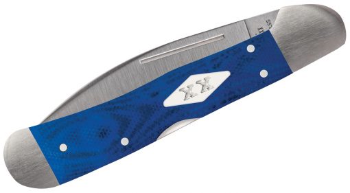 Case Smooth Blue G10 CopperLock Pocket Knife #16756