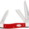 Case Smooth Red Synthetic Medium Stockman Pocket Knife #56982