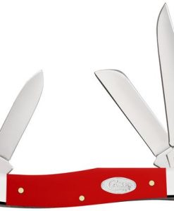 Case Smooth Red Synthetic Medium Stockman Pocket Knife #56982