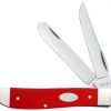 Case Smooth Red Synthetic Mini Trapper Pocket Knife #56981